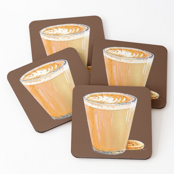 Item preview, Flat White Coffee in a Glass Cup designed and sold by Alicia Chee.