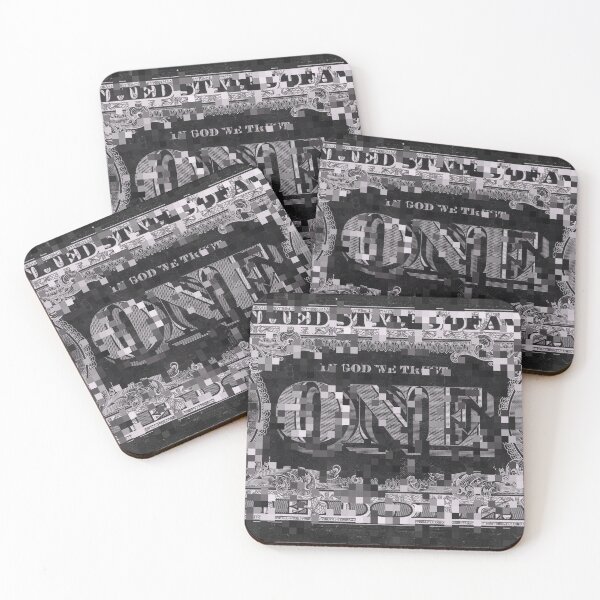 Item preview, One Dollar Bill Pixel Glitch Art Design designed and sold by Dator-Abstracts.