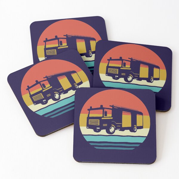 Item preview, Firefighter Gift - Vintage Retro Firefighter Car - Firefighting Gift designed and sold by HappyTees Lab.