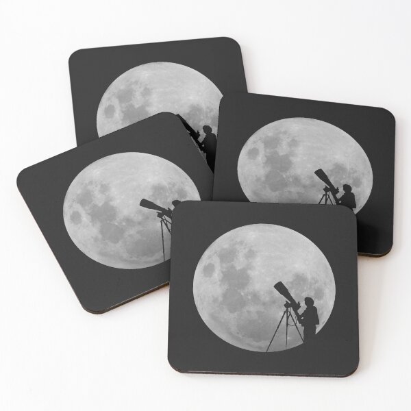 Item preview, Full Moon, observing stars, telescope gift designed and sold by Kuma518.