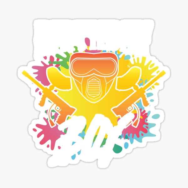 Vista previa del artículo con la obra «Paintball Birthday Boy Party Theme Color Splash Gift», diseñado y vendido por haselshirt.