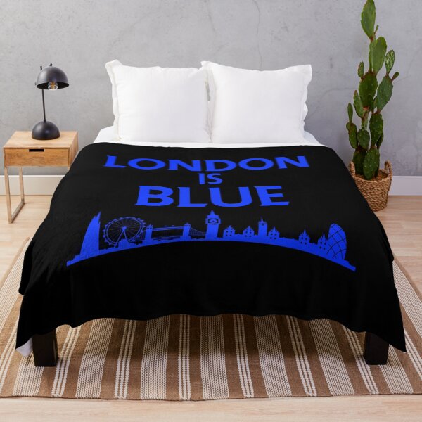 Item preview, London is Blue flag black bg blues designed and sold by ideasfinder.