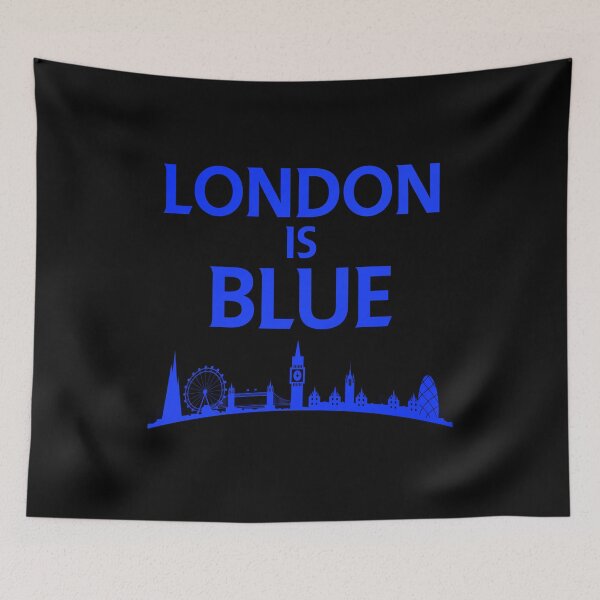 Item preview, London is Blue flag black bg blues designed and sold by ideasfinder.