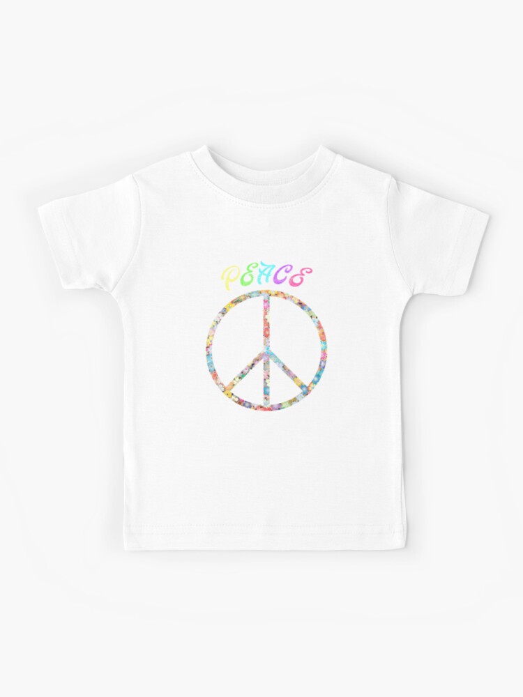 Download Peace Sign Peace Symbol Hippie Colorful Gift Kids T Shirt By Kuma518 Redbubble