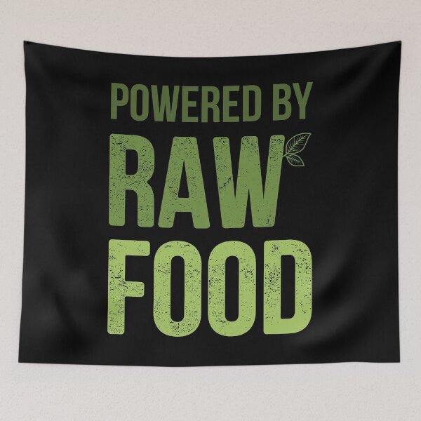 Item preview, Funny Powered By Raw Food Vegan product designed and sold by jakehughes2015.
