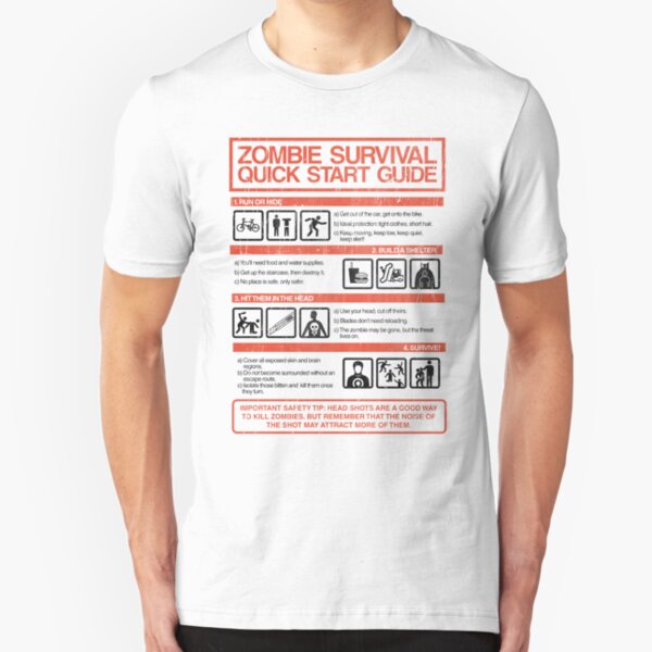 Zombie Survival - Quick Start Guide Slim Fit T-Shirt