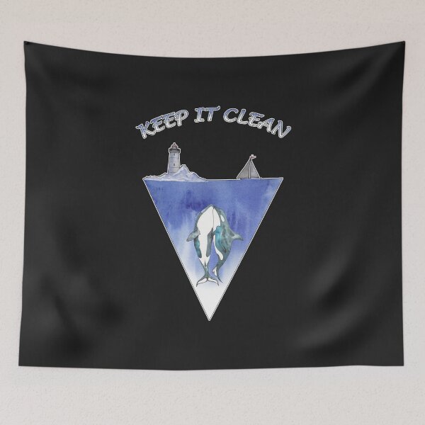 Item preview, Ocean, Keep it Clean, Orca Whales, Climate Protect designed and sold by Kuma518.