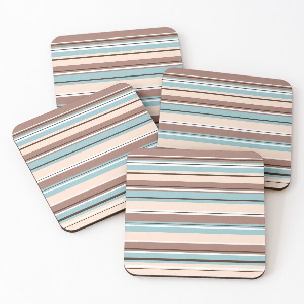 Item preview, Stripey Design Browns Blue Cream & White designed and sold by NataliePaskell.