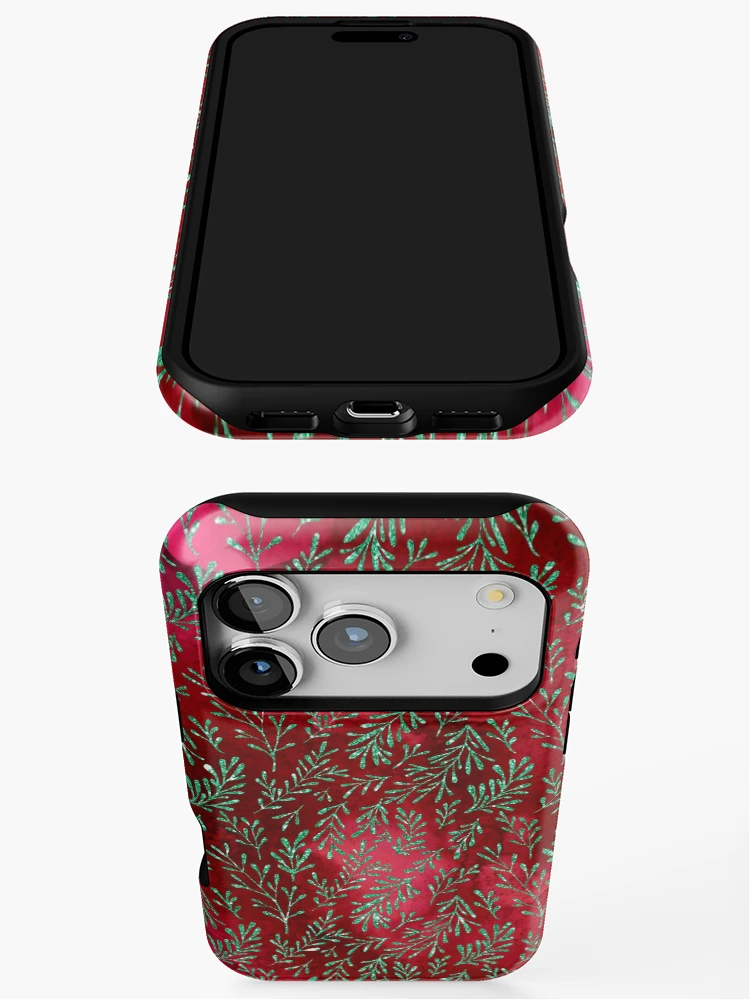 Thumbnail 3 of 4, iPhone Case, Greenery Pattern designed and sold by MyTribePatterns.