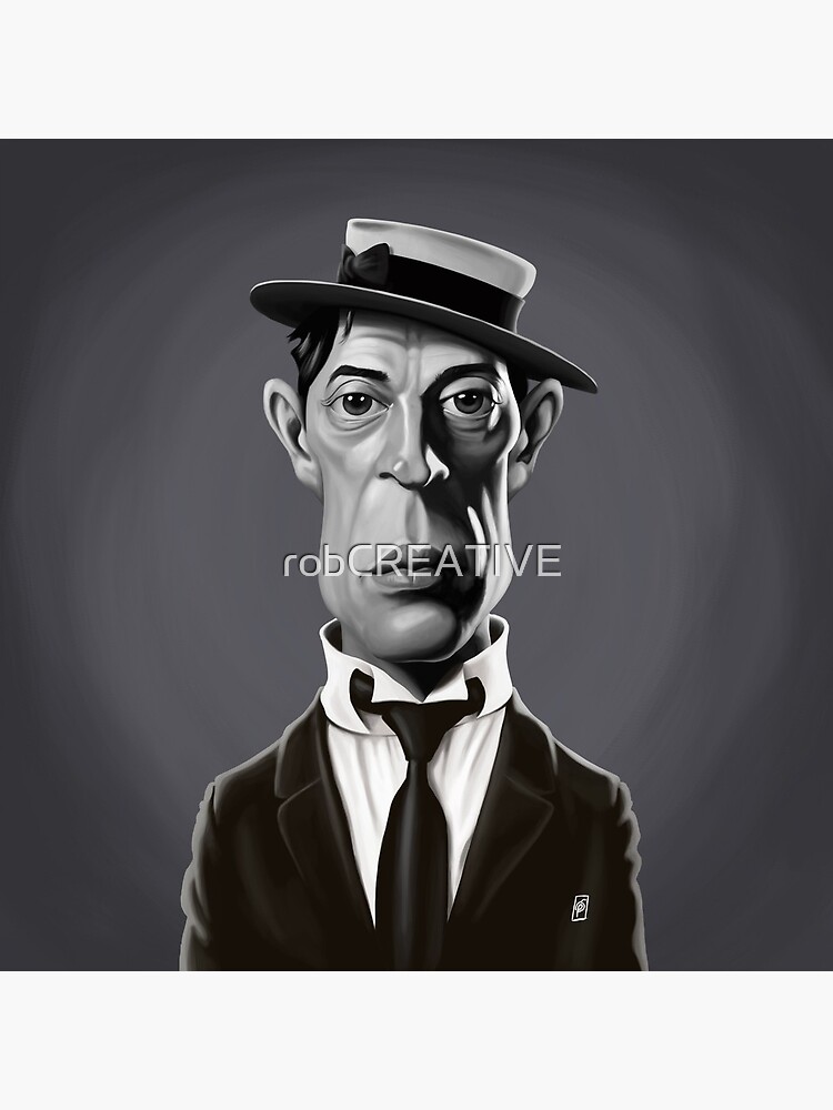 "Buster Keaton" Clock for Sale by robCREATIVE Redbubble