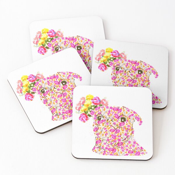 Item preview, Pug Puppy With Roses designed and sold by Urvashi Patel.
