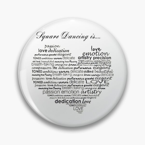 Item preview, SQD Is Heart BLK designed and sold by Square Dancing Gifts & Merchandise.