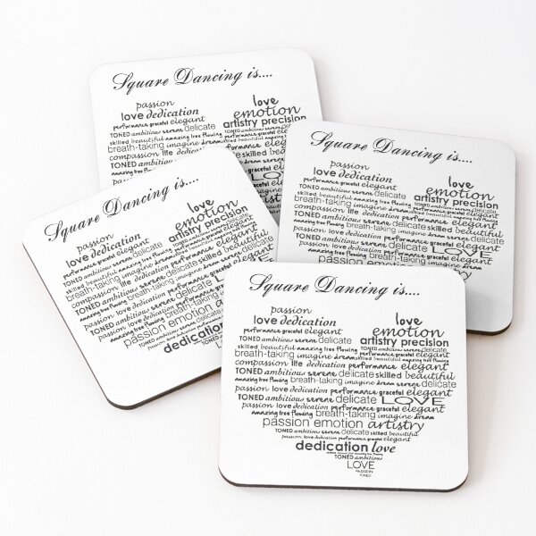 Item preview, SQD Is Heart BLK designed and sold by Square Dancing Gifts & Merchandise.
