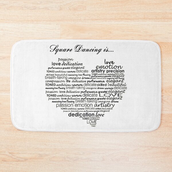 Item preview, SQD Is Heart BLK designed and sold by Square Dancing Gifts & Merchandise.