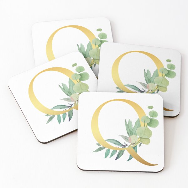 Item preview, Floral Gold Monogram Q - Letter Art designed and sold by MysticMagpie.