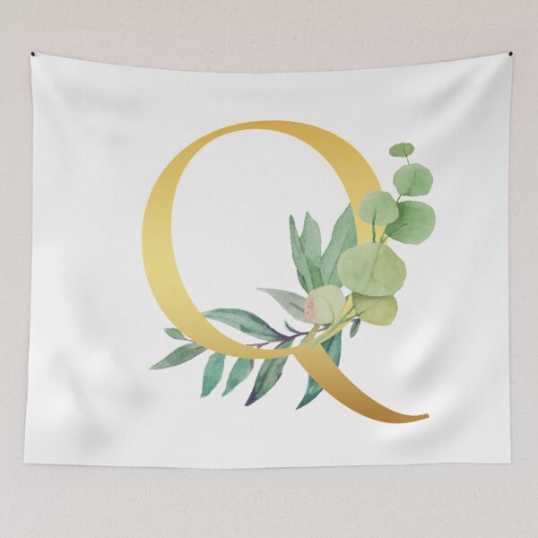 Item preview, Floral Gold Monogram Q - Letter Art designed and sold by MysticMagpie.