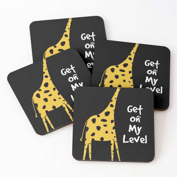 Item preview, Giraffe Lover Gift Design Get On My Level Pun Gift design designed and sold by Lisbob.