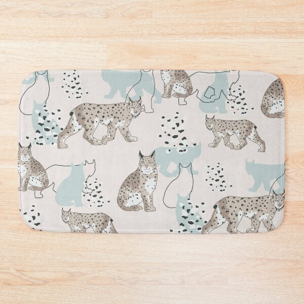 Item preview, Snowy Lynx  Ice blue designed and sold by sarahmutter.