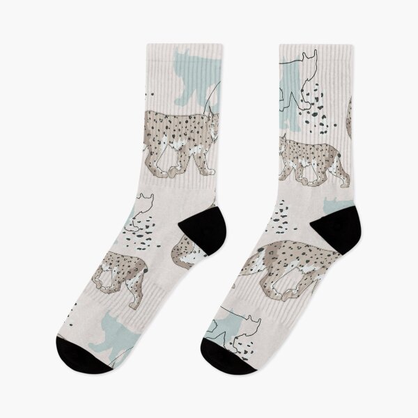 Item preview, Snowy Lynx  Ice blue designed and sold by sarahmutter.
