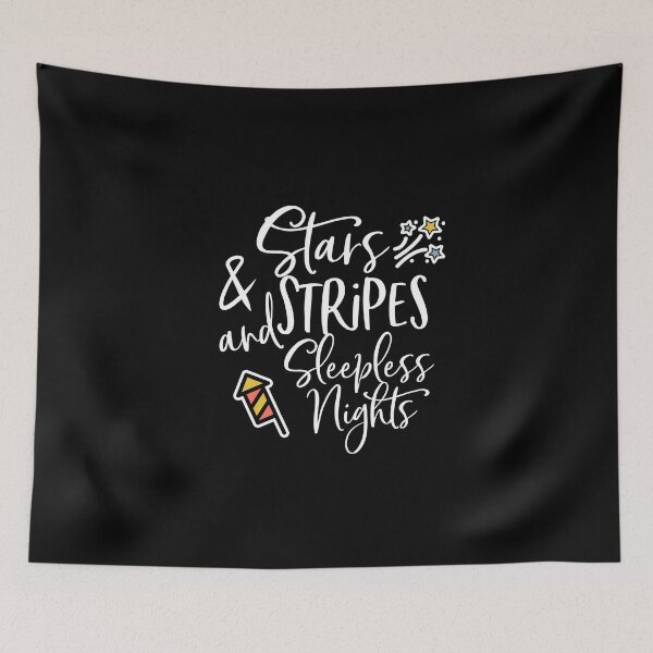 Item preview, Happy Fourth Of July Stars and Stripes and Sleepless Nights 4th Of July Pregnancy Announcement Patriotic Funny Gift designed and sold by Akmloza.