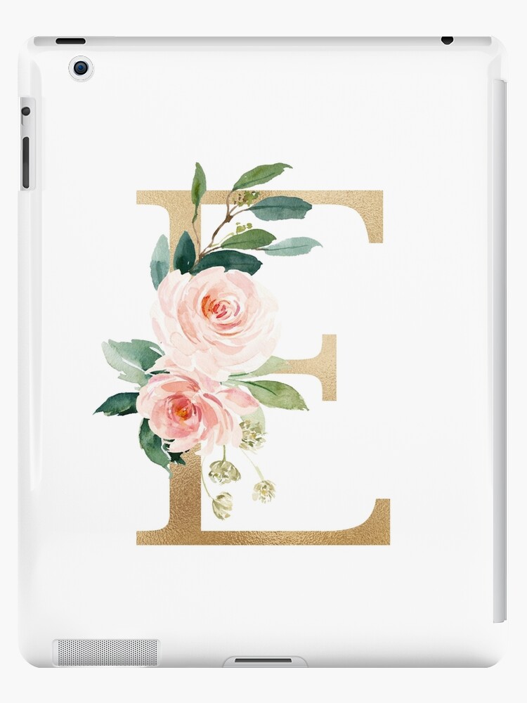 Gray Faux Leather Floral Monogram X Journal