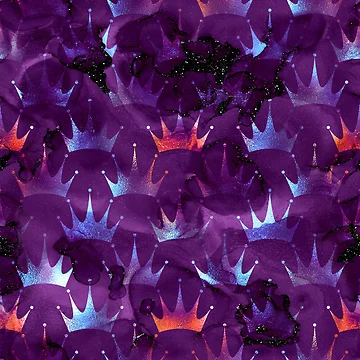 Artwork thumbnail, Purple Crown Abstract Pattern  by MyTribePatterns