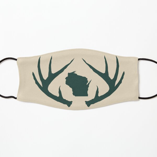 Wisconsin Antlers Cream Mask Kids Mask