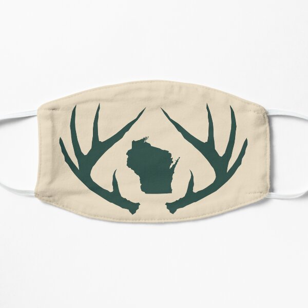 Wisconsin Antlers Cream Mask Flat Mask