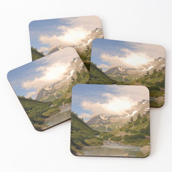 Item preview, Mountain Valley River Alps Idyllic Alpine Landscape designed and sold by Anna Lemos.