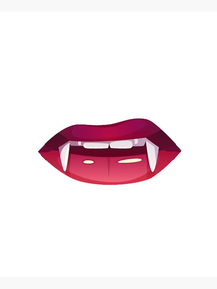 Funny Vampire Mouth Illustration Poster For Sale By Amineharoni