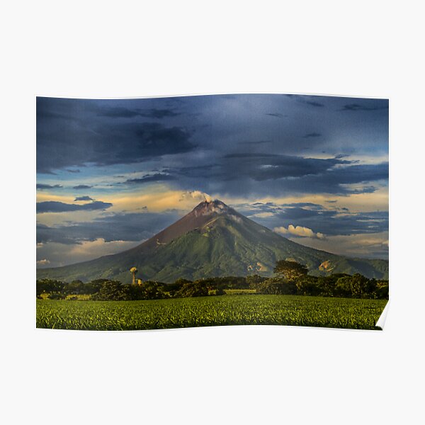 Momotombo Volcano, Nicaragua Poster