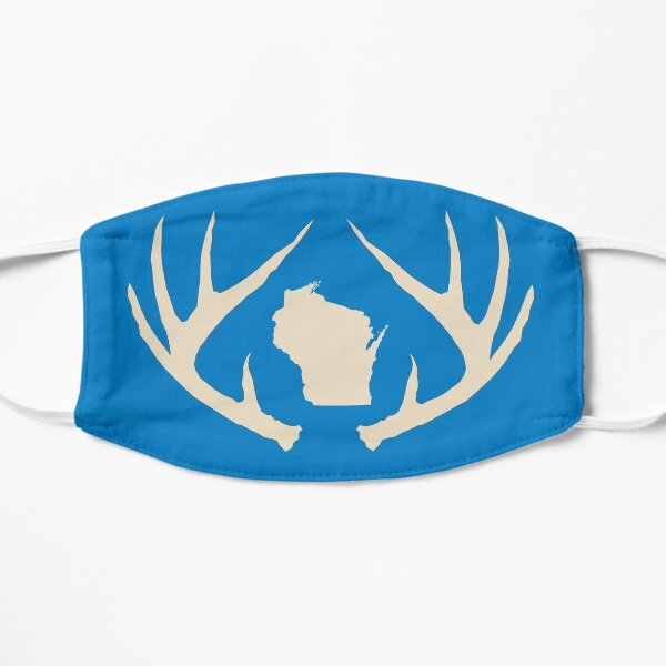 Wisconsin Antlers Blue Mask Flat Mask