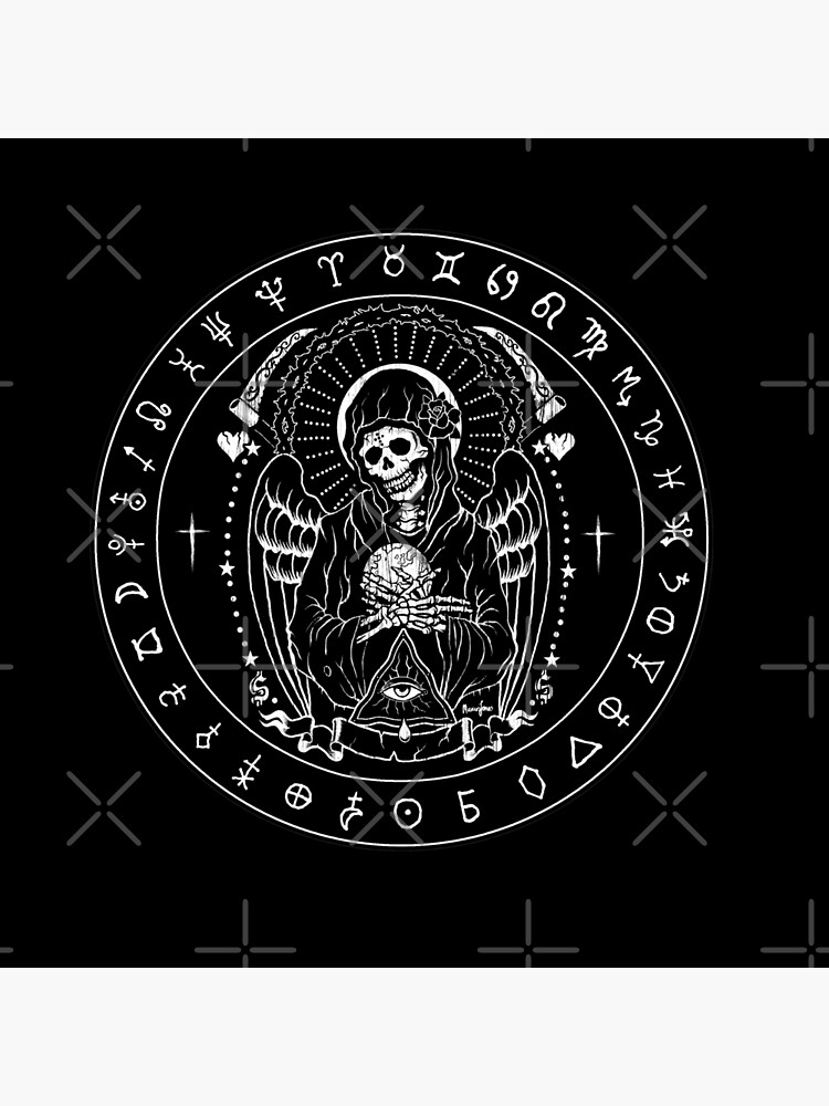 Thumbnail 4 of 4, Pillow, Holy Death Santa Muerte designed and sold by marcusjones.