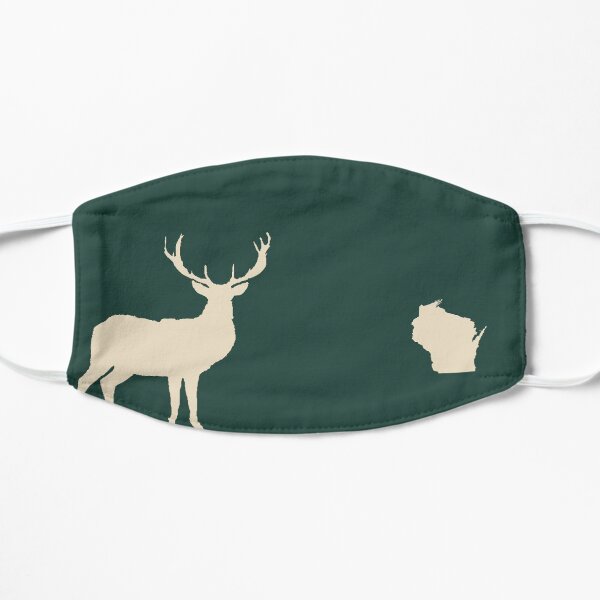 Wisconsin Deer Green Mask Flat Mask