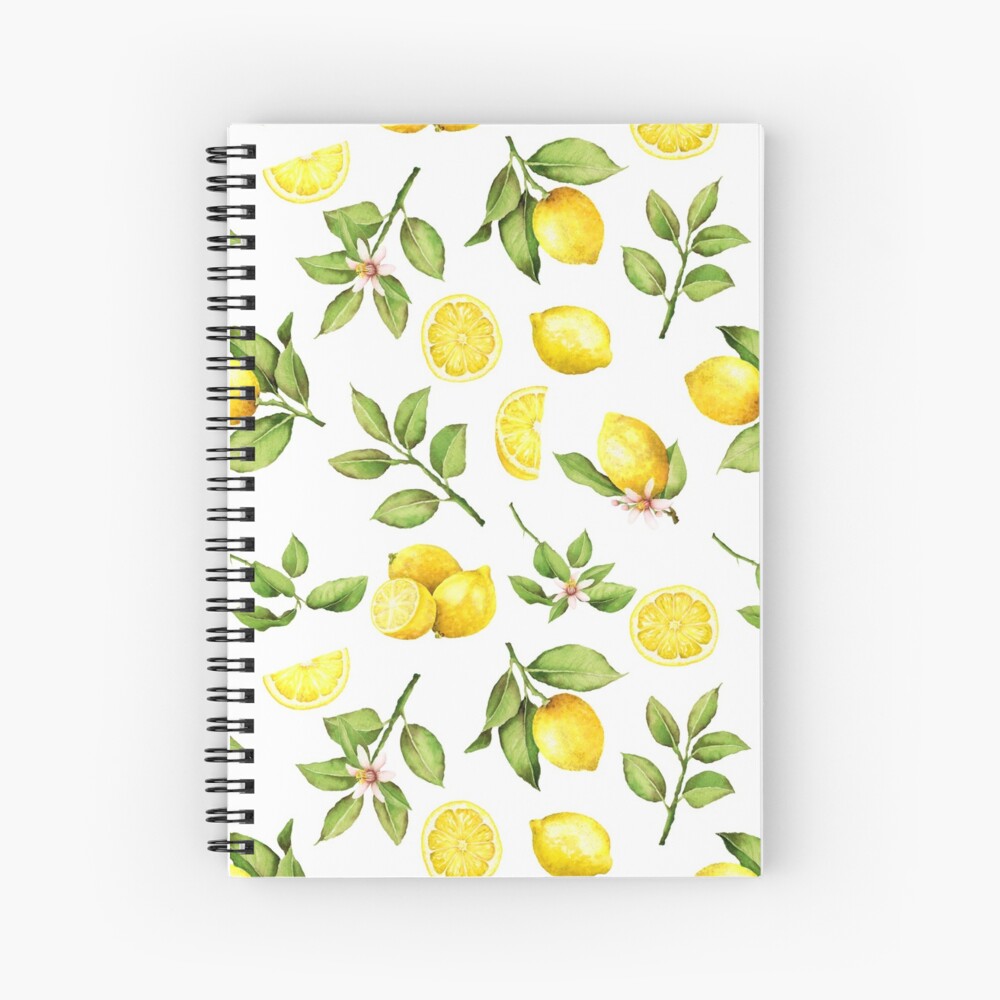 Summer Lemons Spiral Notebook