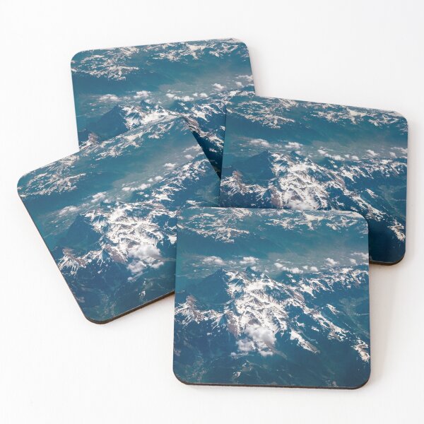 Item preview, The view from the plane on the snowy tops of the Alpine mountains. France designed and sold by Alexander Sorokopud.