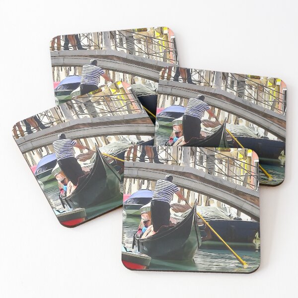 Item preview, Canals of Venice. Gondolas rolling tourists, reflections of colorful buildings in the water. Processing in the style of drawing. Italy. designed and sold by Alexander Sorokopud.
