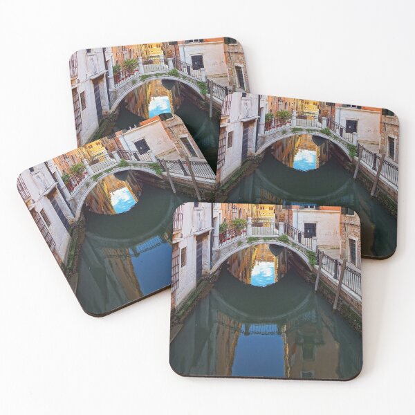 Item preview, Vista turística de Venecia. Canales con reflejos. Luces de la calle y coloridas casas en el sol brillante. Comodidad y tranquilidad. Italia. designed and sold by Alexander Sorokopud.