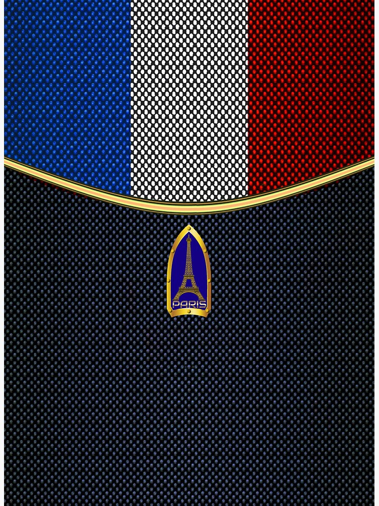 Thumbnail 3 of 3, Sticker, Eiffel Tower (Paris, France Flag) designed and sold by VkCases.