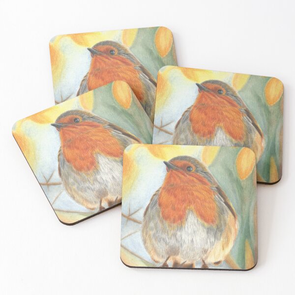 Item preview, Colored pencil Drawing of little Robin Bird  designed and sold by rosemarydrawing.