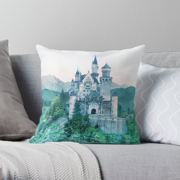 Hilltop Castle Throw Pillow