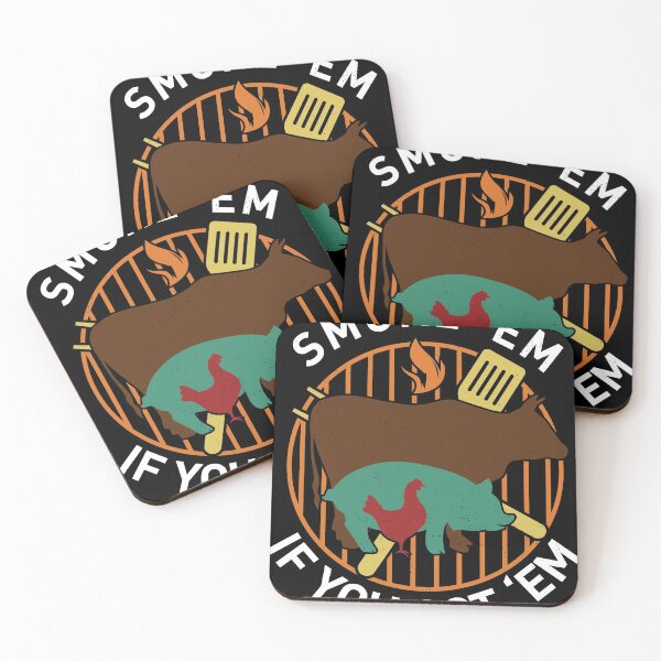 Item preview, Retro BBQ Smoke 'Em If You Got Em Gift Grilling print product designed and sold by Lisbob.