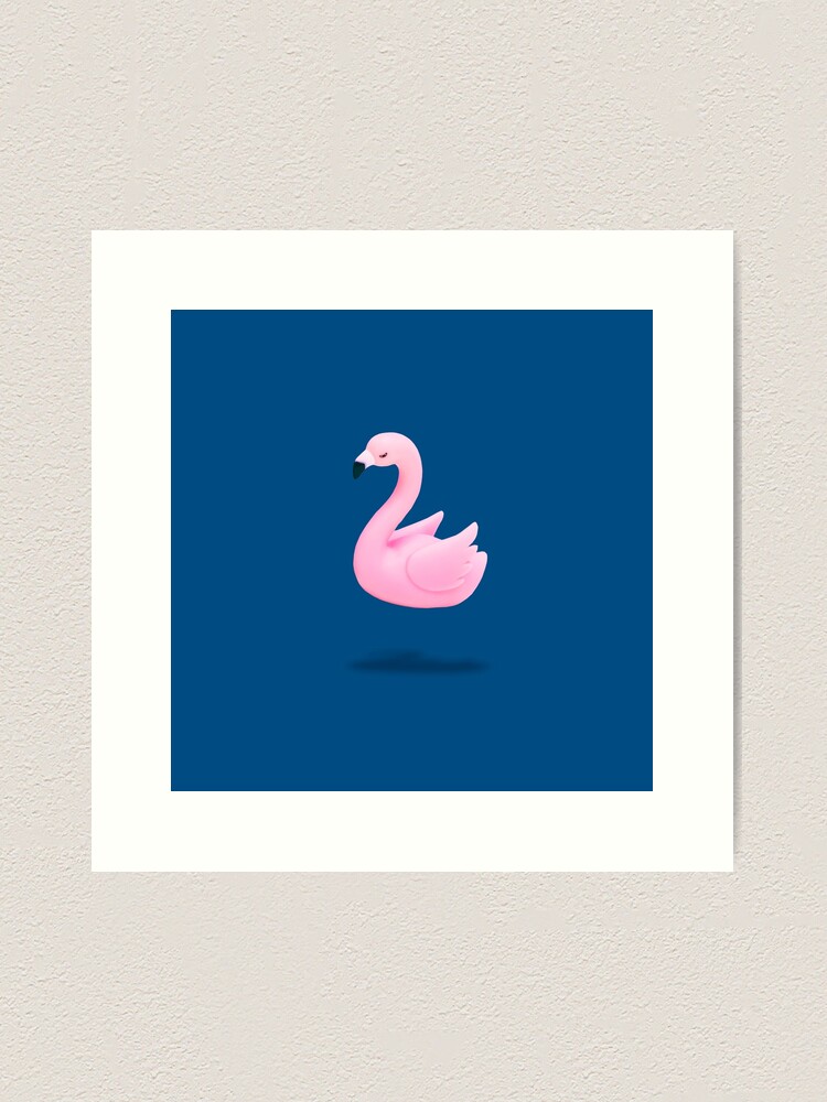 Alternate view of Flying Pink Plastic Flamingo Art Print