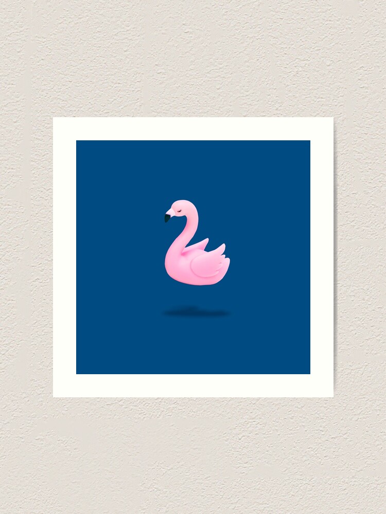 Alternate view of Flying Pink Plastic Flamingo Art Print
