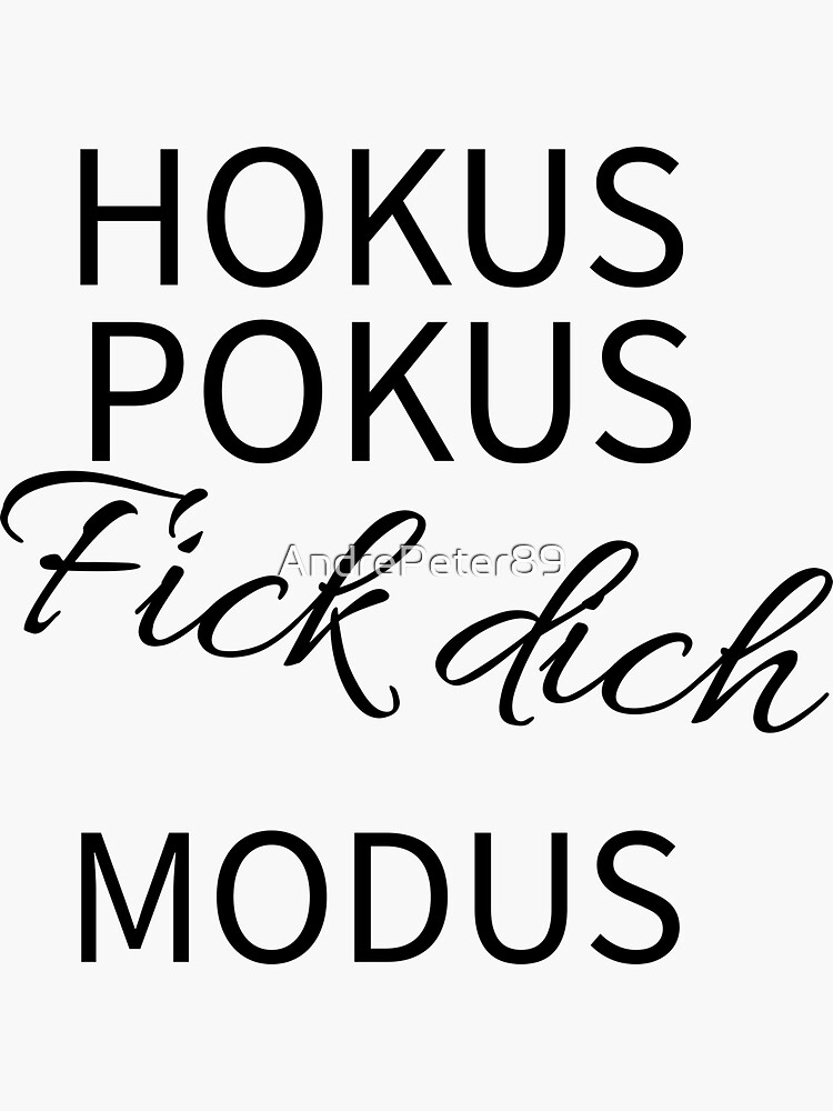 HOKUS POKUS Fuck you MODE Sticker by AndrePeter89