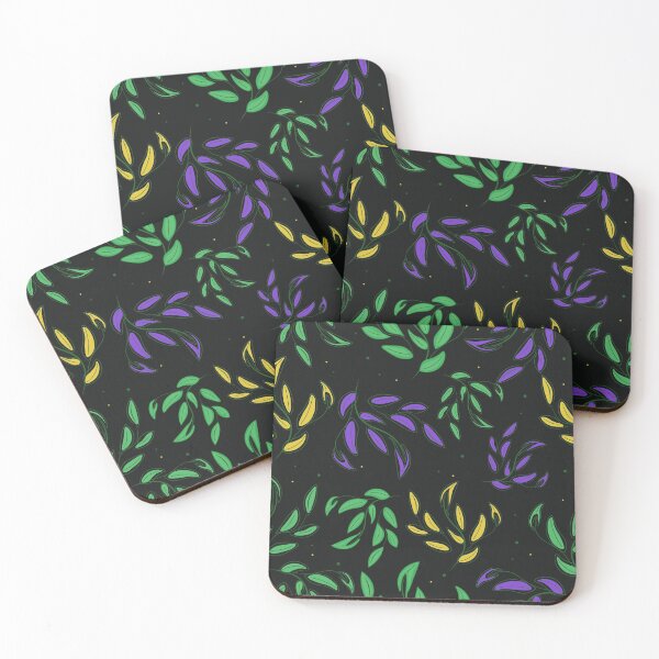 Item preview, Colorful Leaves yellow violate green pattern designed and sold by Illutino.