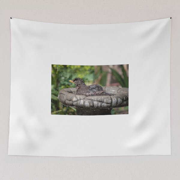Item preview, Blackbird bathing designed and sold by Wendy Williams.