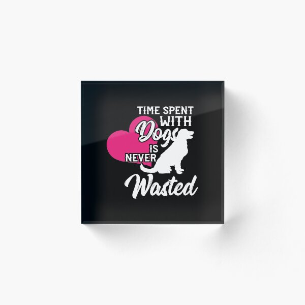 Item preview, Time Spent With Dogs Is Never Wasted Concept. Vintage Unique Colorful Design. Retro Adventure Hipster Art designed and sold by CampTreeAdv.