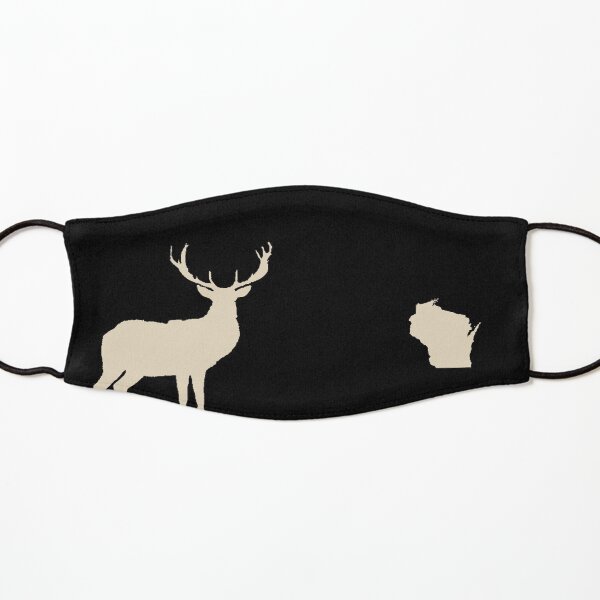 Wisconsin Deer Black Mask Kids Mask