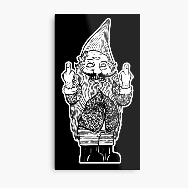 Gnome Regrets - Double Bird Third Eye Metal Print